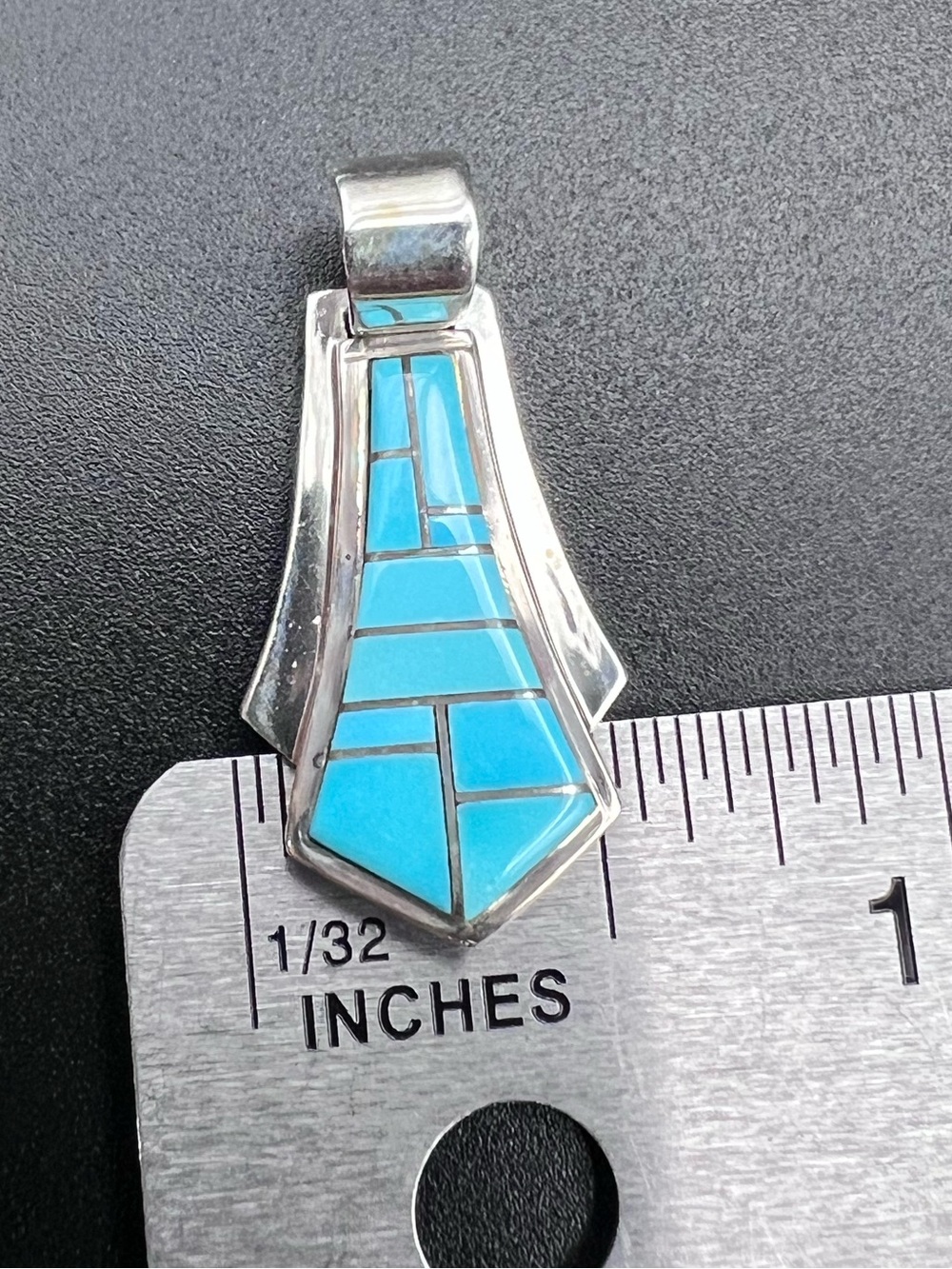 Turquoise Inlay Earrings & Pendant Set - Picture 7 of 8